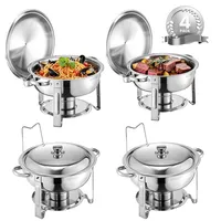 Vevor Chafing Dish Buffet Speisenwärmer mit 4 Behältern in