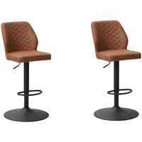 MID.YOU Barhocker-Set Grayson 2er-Set ca. 42x114 cm Cognac