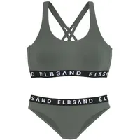 ELBSAND Bustier-Bikini Damen Grün 34 Cup B