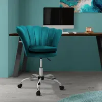 ML-Design Drehstuhl Samt Petrol