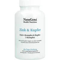 NatuGena Zink & Kupfer | 180 Kapseln | Zink-4-Komplex