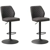 MID.YOU Barhocker-Set Grayson 2er-Set ca. 42x114 cm Anthrazit