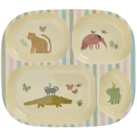 Rice Kinderteller mit 4er Einteilung Sweet Jungle Print, in