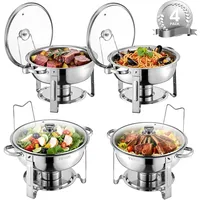 Vevor Chafing Dish Buffet Speisenwärmer mit 4 Behältern in