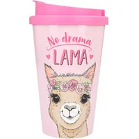 DEPESCHE Kaffeebecher To-Go No Drama Lama rosa 0,35 l