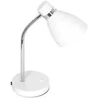 Steinhauer Schreibtischleuchte Tischlampe Leseleuchte Spot verstellbar weiß 1x E27