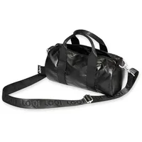 LOQI Metallic Black Small Weekender 10 cm Schwarz