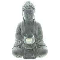 Dekoleidenschaft Dekofigur Buddha Erleuchtung aus Zement in Stein-Optik mit