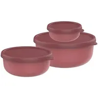 Mepal Frischhaltedosen-Set Lumina 2.0 rot 0,25/0,75/1,5 l, 1 Set