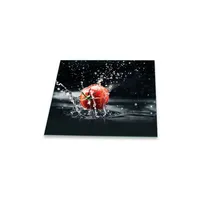Decorwelt Herdabdeckplatte Abdeckung Ceranfeld Abdeckplatte Schneidebrett 1-Teilig 60x52 Gemüse