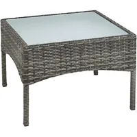 Estexo Polyrattan Beistelltisch Rattan Tisch Gartentisch Balkontisch Garten Möbel