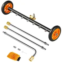 Vevor 590 mm Hochdruckreiniger-Unterbodenreiniger, Edelstahl-Oberflächenreiniger, max. 4000 PSI, Winkeleinstellungsgetriebe,