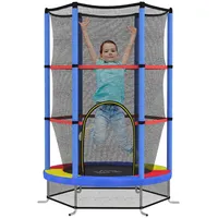 Homcom Kinder Trampolin, Stahl, Kunststoff