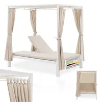 Juskys Kreta Doppel-Loungebett Weiß