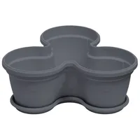 ENGELLAND® 1x Blumentopf, Säulentopf, Pflanzturm, Hochbeet, mit Untersetzer, stapelbar,