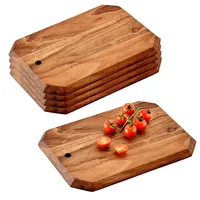 KESPER Schneidebrett,, Natur, Holz, Akazie, Achteckig, 20x28 cm, Küchenzubehör,