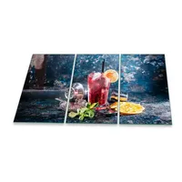 Decorwelt Herdabdeckplatte Abdeckung Ceranfeld Abdeckplatte Schneidebrett 3-Teilig 90x52 Cocktail