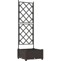 VidaXL Gartenpflanzer mit Gitter Braun 40 x 40 x