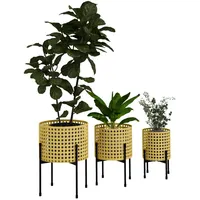 Outsunny - Pflanzenständer - 30Lx30Wx40Hcm - Gold,