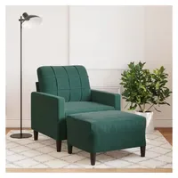 VidaXL Sessel mit Hocker Samt 77 x 80 x