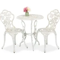 Relaxdays Gartenmöbel Set, & Weiß