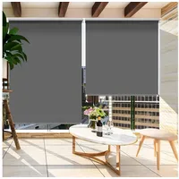 LIFERUN Außenrollo Senkrechtmarkise, 140x240 cm, Outdoor Rollo Sichtschutzrollo, UV