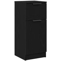 VidaXL Sideboard Schwarz Eiche 30x30x70 cm Holzwerkstoff