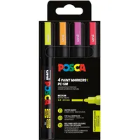 Posca 182548 - POSCA Marker sæt PC-5M, 4 ass.