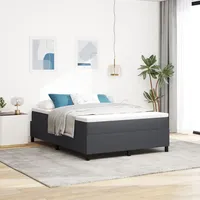 VidaXL Boxspringbett Dunkelgrau 160x200 cm Cordstoff
