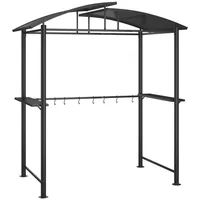 VidaXL Grillpavillon mit Seitenregalen Anthrazit 210x114x230 cm Stahl