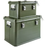 Trucky Set 2x Aluminium Box mit Deckel Grün Alu