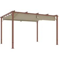 Outsunny Pergola, Natur, Metall, 300x232x382 cm, Sonnenschutz, Pavillons