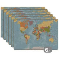 MuchoWow Placemats Platzdeckchen Platzset Tischset 6-teilig Tischdeko Untersetzer 45x30