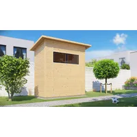 BERTILO Gartenhaus BERTILO "Pent Modern 1 naturbelassen", beige (natural),