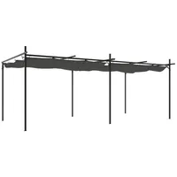 VidaXL Pergola mit Schiebedach Anthrazit 589x292x230 cm