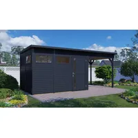 BERTILO Gartenhaus Pentus 3 5,82 x 2,66 m Anthrazit