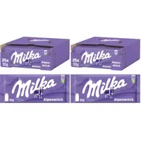 MILKA Alpenmilch Milchschokolade 25 Packungen 90 g