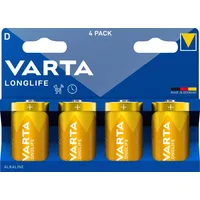 Varta Longlife D Blister 4 Mono (D)-Batterie Alkali-Mangan 1.5