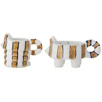 Bloomingville Caty Kerzenständer 2er Set Braun/Weiß