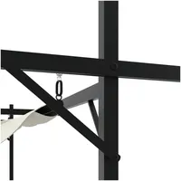 VidaXL Pergola mit Schiebedach 5,89 x 2,92 m Creme