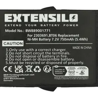 EXTENSILO Akku Ersatz für Danfoss 2303691, BT06 für Industrie-Funkfernsteuerung