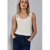 STREET ONE Damen A322896 Basic Top in Unifarbe, Off