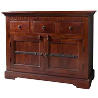 Massivmoebel24 Kommode Akazie 120x40x90 Farbe:Dunkelbraun lackiert Größe:120x40x90 cm (BxTxH)