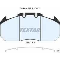 Textar Bremsbelagsatz, Scheibenbremse
