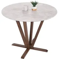 MCW Bistrotisch M56 Ø 92 cm Beton-Optik/braun