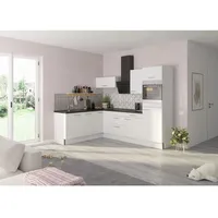 OPTIFIT Winkelküche L-Form 270 cm weiß matt