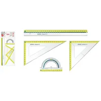 Herlitz Geometrie-Set 4tlg / 2x Geo-Dreieck, Lineal, Winkelmesser Farbe: