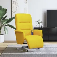 VidaXL Massagesessel mit Fußteil Hellgelb Stoff