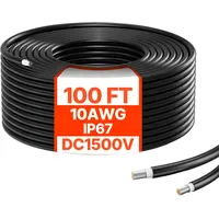 Vevor 100FT Solarpanel-Verlängerungskabel, 10AWG Solar-Verlängerungskabel, IP67 wasserdichtes PV-Kabel für