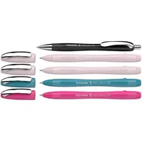 Schneider Kugelschreiber Slider Memo farbsortiert, Schreibfarbe: blau, 4 St.